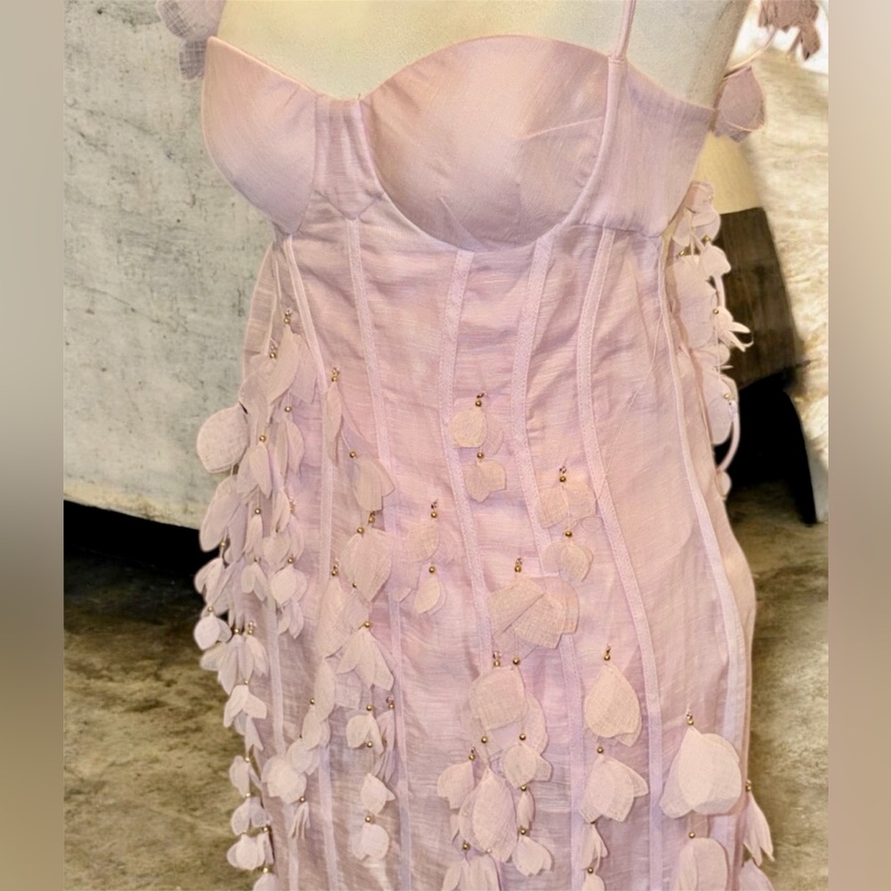 Zimmermann Dawning Petal Linen-Silk Midi-Dress - Picture 6 of 7